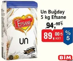 EFSANE UN BUĞDAY 5 KG